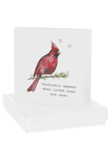 Pavilion Cardinals Appear 4mm-Earrings/Card