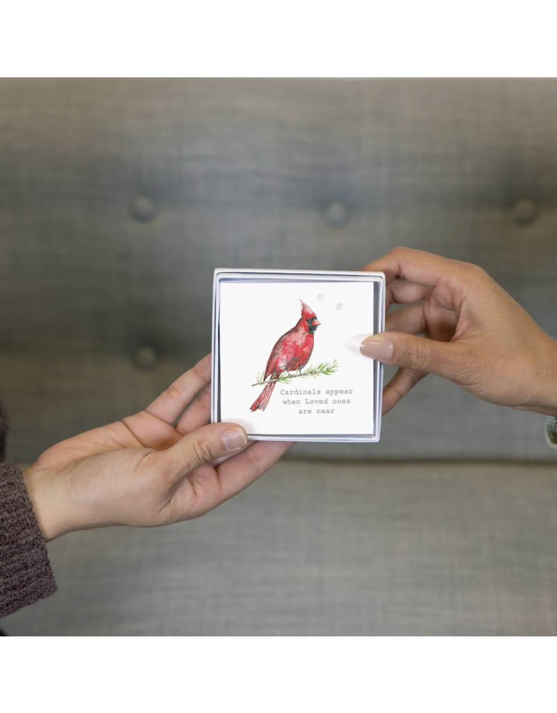Pavilion Cardinals Appear 4mm-Earrings/Card