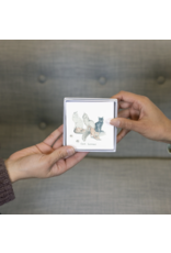 Pavilion Cat Lover 6mm Sterling Silver Pawprint Stud Earrings/Card