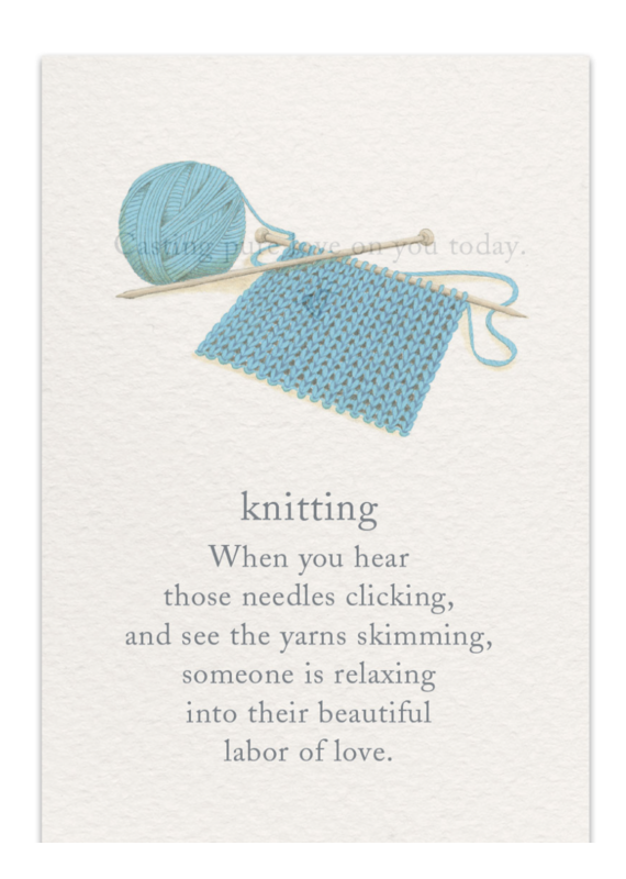 Meaning Of Life-A Cardthartic Experience Knitting Friendship Card