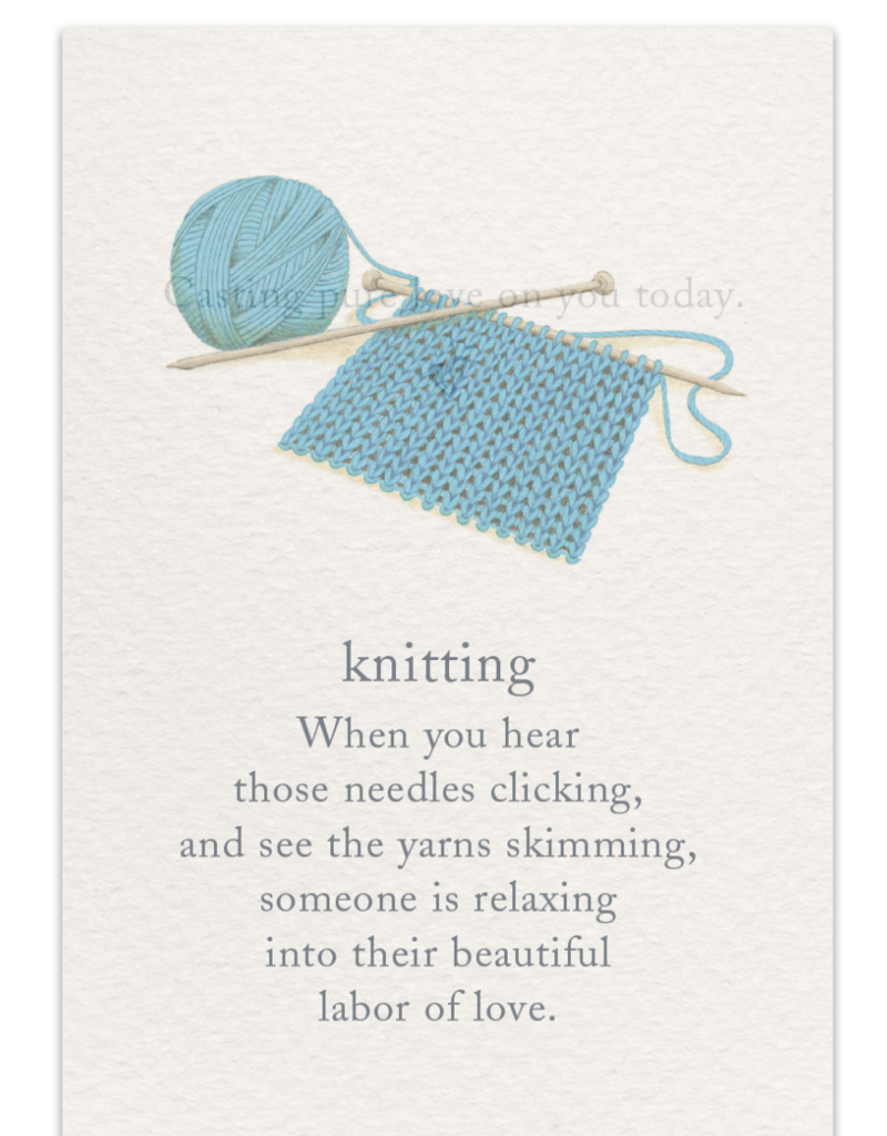 Meaning Of Life-A Cardthartic Experience Knitting Friendship Card