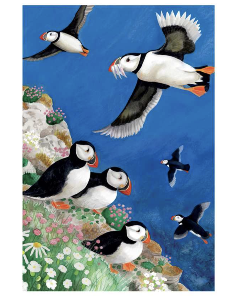 Abacus Cards Puffin Flying Greeting Card