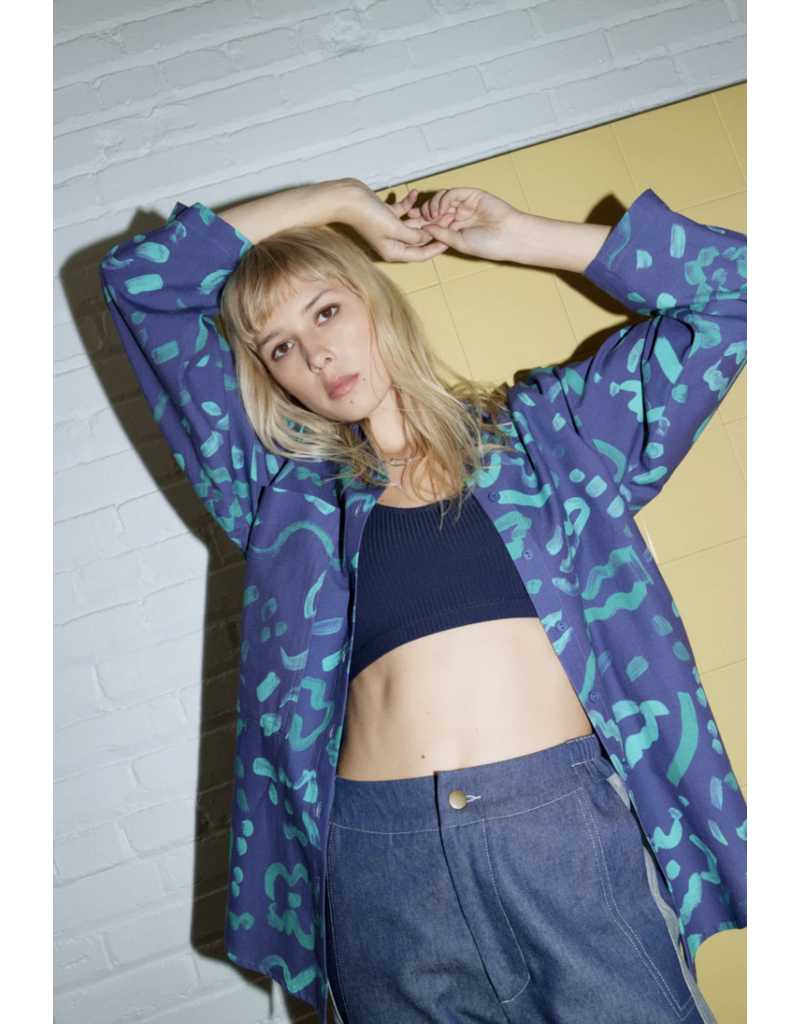 Eve Gravel Kalena-Navy/Turquoise