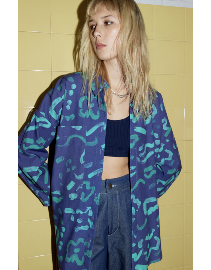 Eve Gravel Kalena-Navy/Turquoise