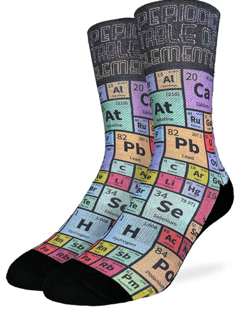 Good Luck Socks Men's Periodic Table of Elements Socks