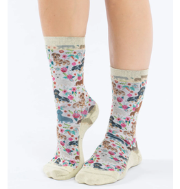Good Luck Socks Women's Floral Dachshunds Socks