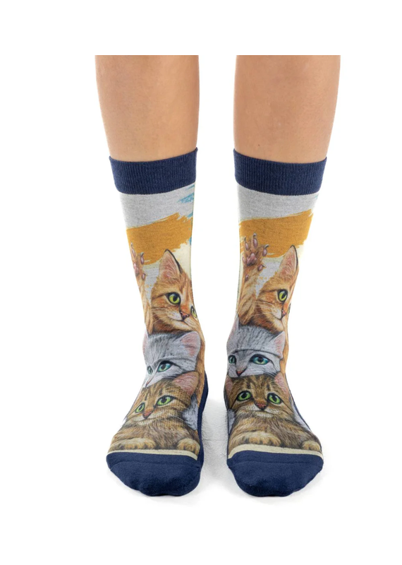 Good Luck Socks Women's Stack the Cats Socks