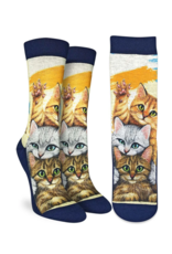 Good Luck Socks Women's Stack the Cats Socks