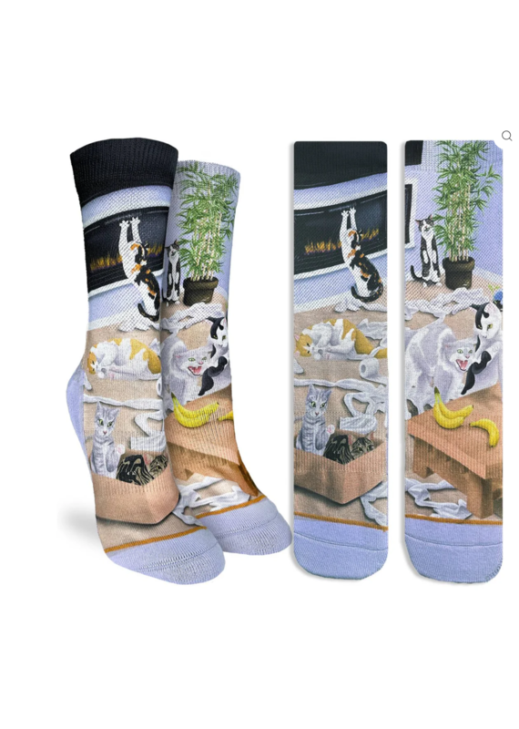 Good Luck Socks Women's Cats Causing Catastrophe Socks