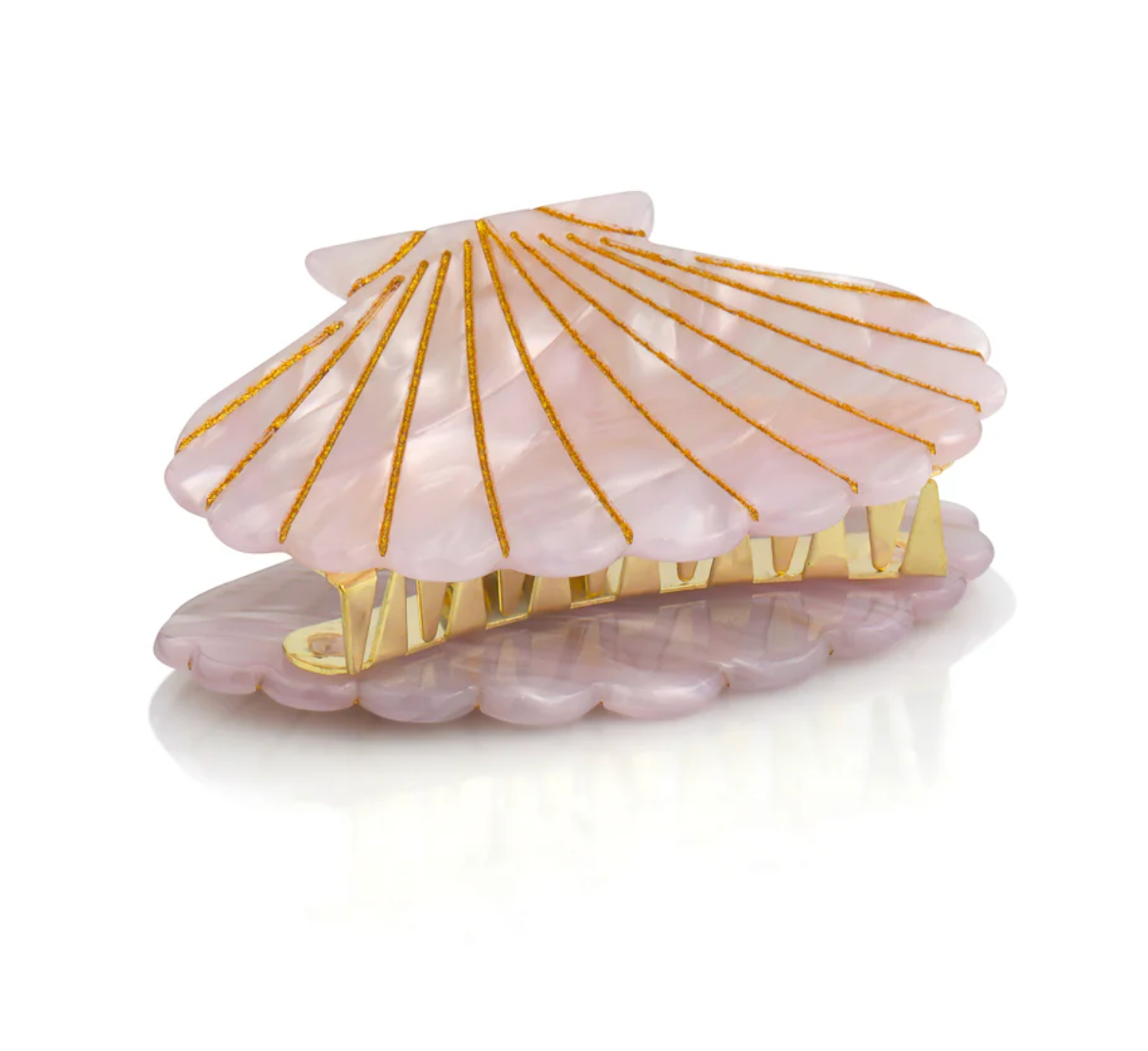 Small Shell Clips Cellulose Metallic Sea Shell Clip - Twisted Sisters Boutik Inc.