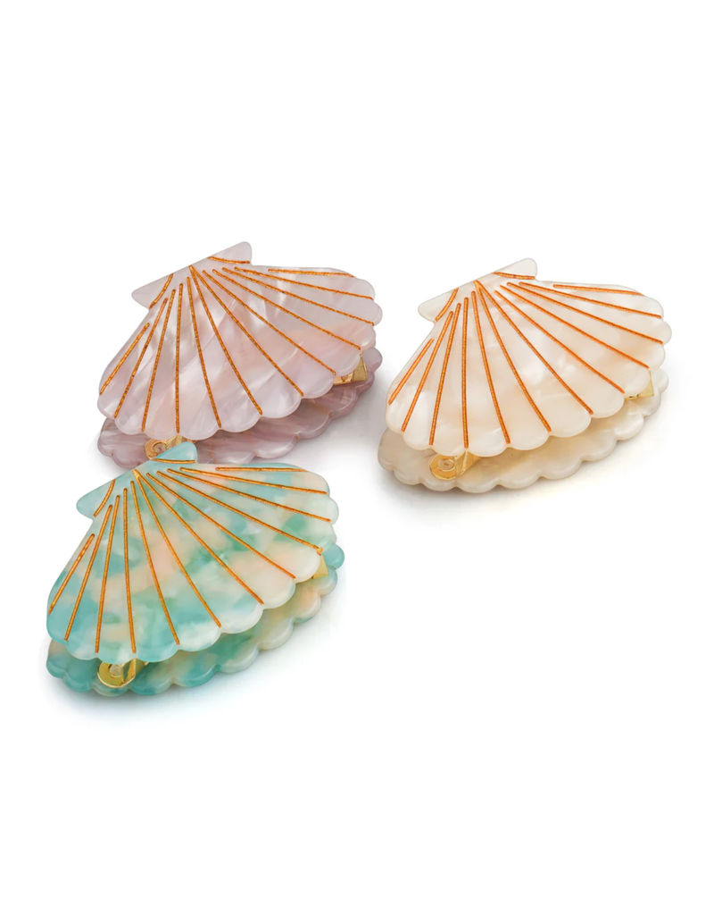 LimLim Cellulose Metallic Sea Shell Clip