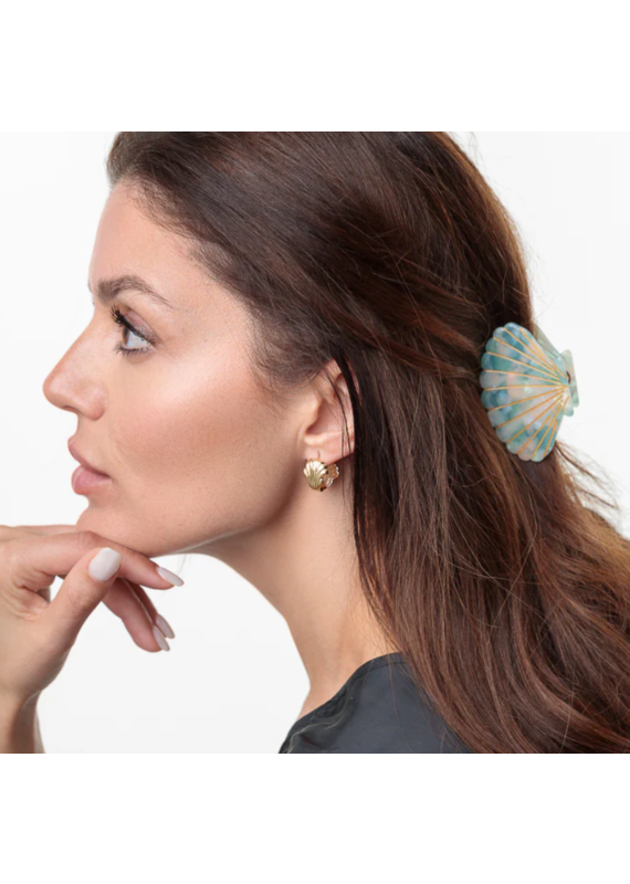 LimLim Cellulose Metallic Sea Shell Clip