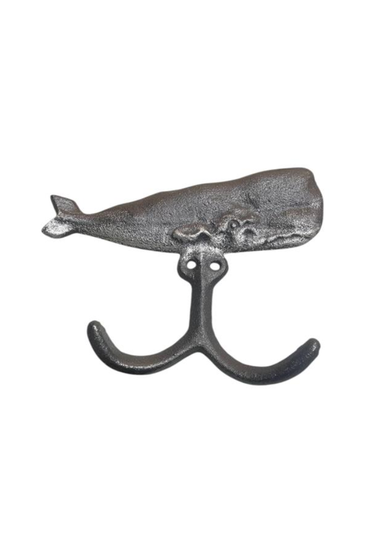 International Gifts Sperm Whale Hook-Silver Metallic