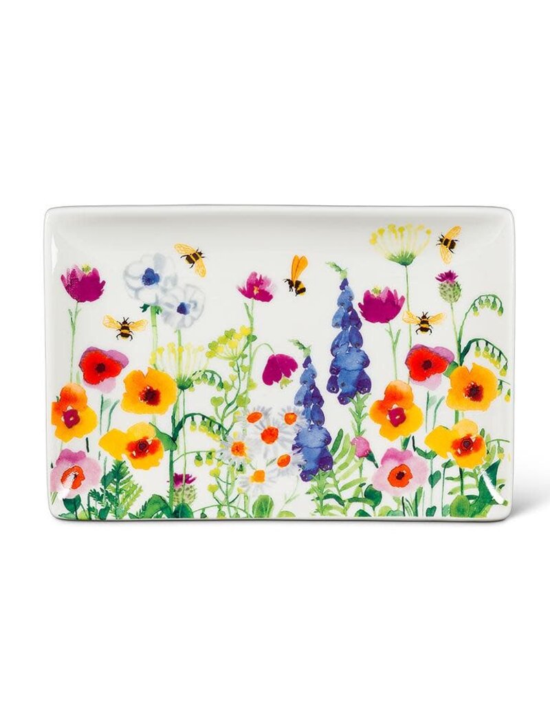 Abbott Bee Garden Rectangle Plate-4"x6"L