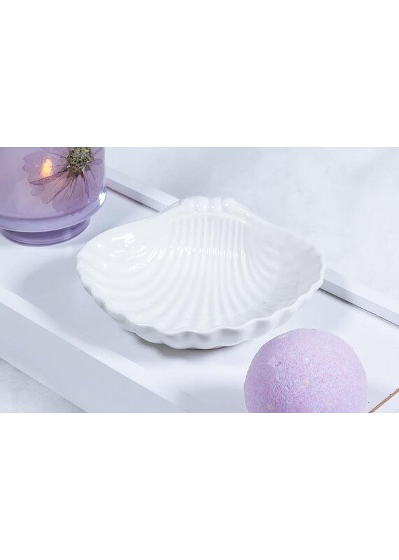 Abbott Small Shell Trinket/Soap Dish-5"W