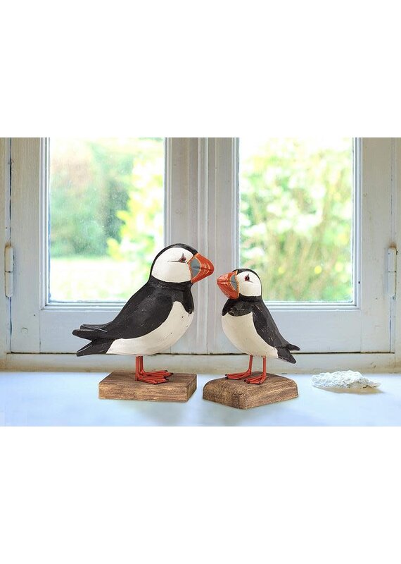 Abbott Carved Puffin on Base-Small-6.5"H