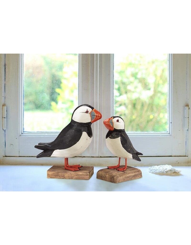Abbott Carved Puffin on Base-Small-6.5"H