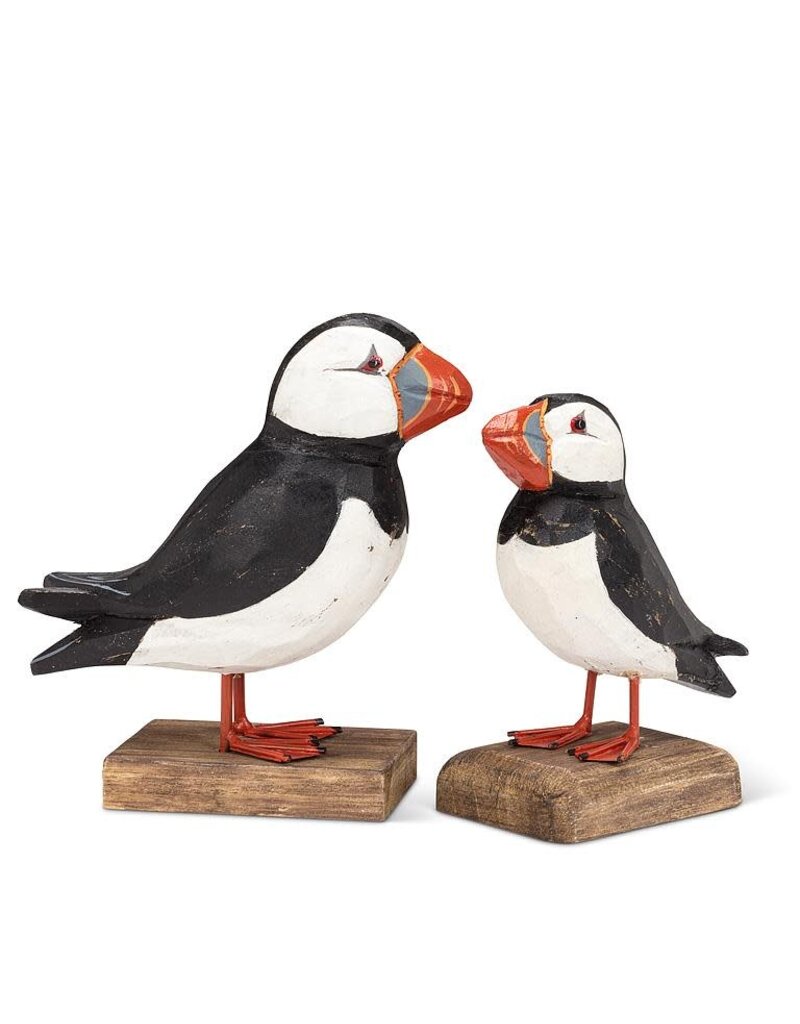 Abbott Carved Puffin on Base-Small-6.5"H