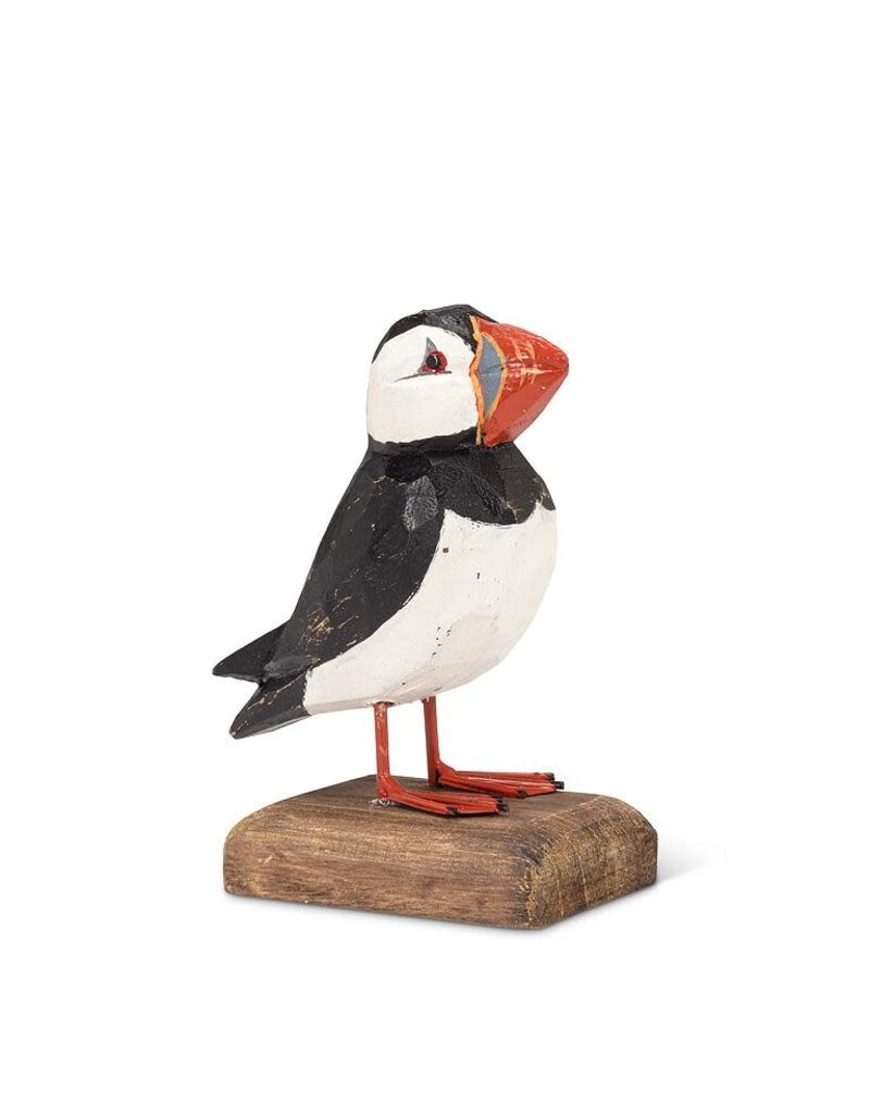 Abbott Carved Puffin on Base-Small-6.5"H