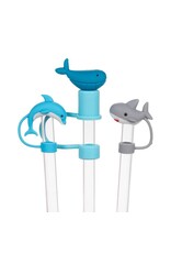 Abbott Jumbo Straws with Marine Life Caps