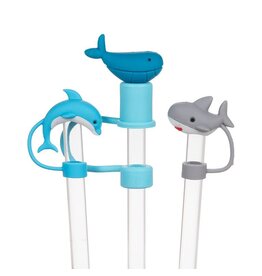 Abbott Jumbo Straws with Marine Life Caps