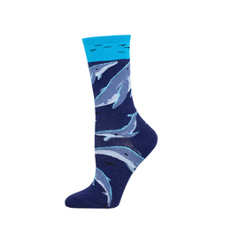 Socksmith Canada Inc Whale Watching-Navy-Womens/5-10.5