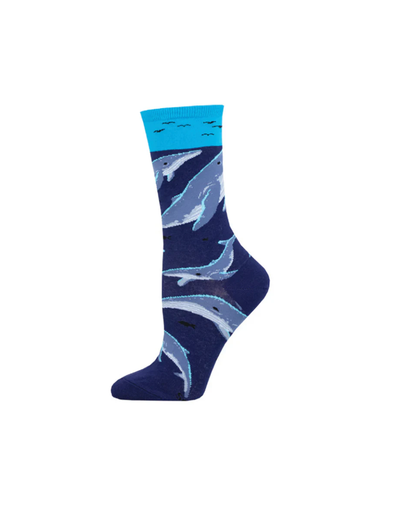 Socksmith Canada Inc Whale Watching-Navy-Womens/5-10.5