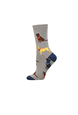 Socksmith Canada Inc Loving Labradors-Bamboo-Grey Heather