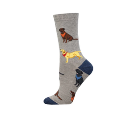 Socksmith Canada Inc Loving Labradors-Bamboo-Grey Heather