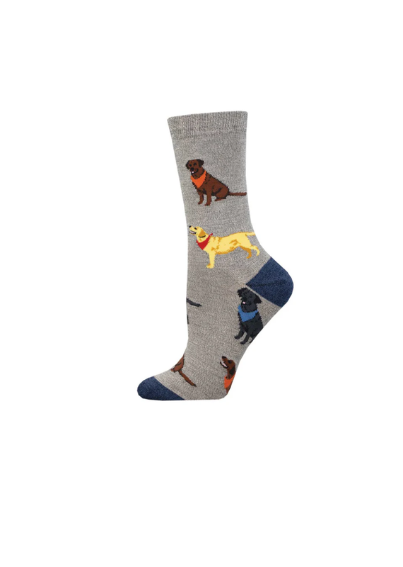 Socksmith Canada Inc Loving Labradors-Bamboo-Grey Heather