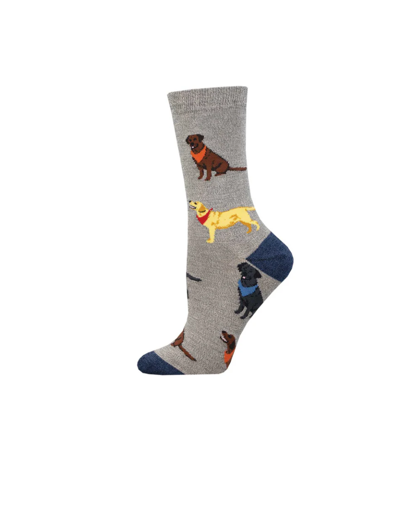 Socksmith Canada Inc Loving Labradors-Bamboo-Grey Heather