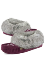 Beaded Slipper w/Fur, Orlon