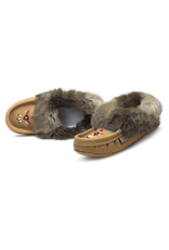 Beaded Slipper w/Fur, Orlon