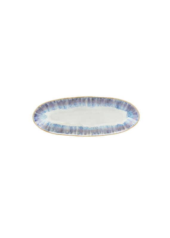 David Shaw Brisa Ria Blue Oval Plate/Platter