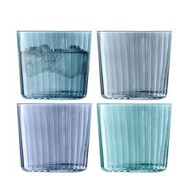 David Shaw Gems Tumbler-Assorted Sapphire-310ml/Set of 4