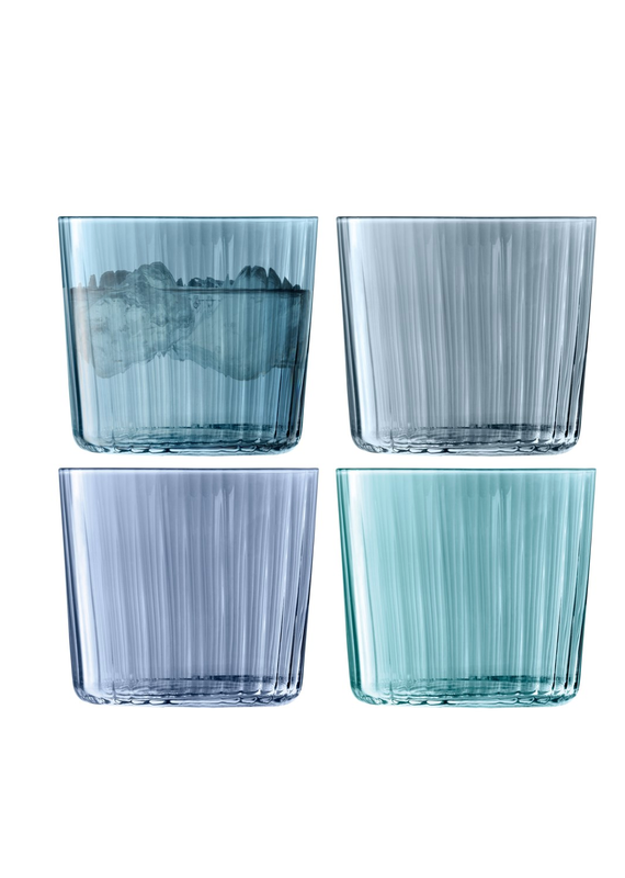 David Shaw Gems Tumbler-Assorted Sapphire-310ml/Set of 4