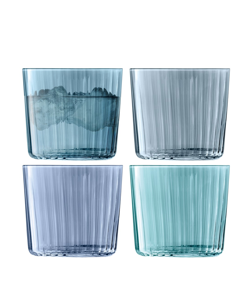 David Shaw Gems Tumbler-Assorted Sapphire-310ml/Set of 4