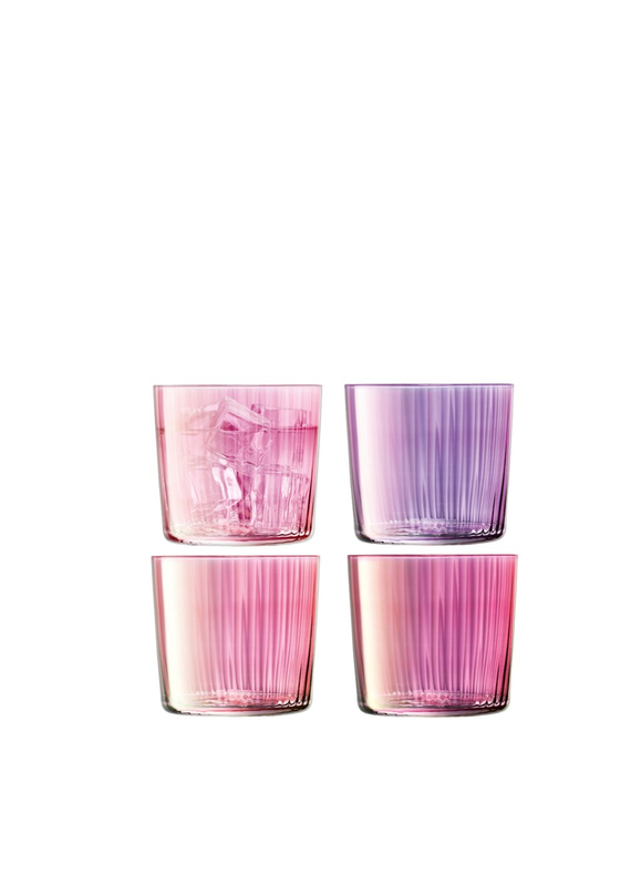 David Shaw Gems Tumbler-Assorted Garnet-310ml-Set of 4
