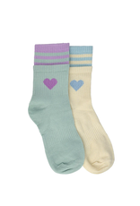 LimLim Double Trim Heart Socks