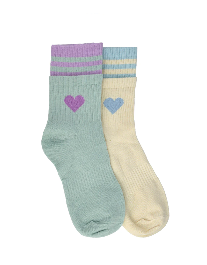 LimLim Double Trim Heart Socks