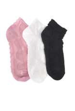 LimLim Short Embossed Heart Socks