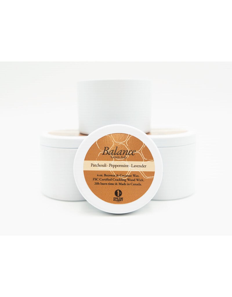 Green Ash Decor Balance-Patchouli, Peppermint, Lavender-Crackling Wood Wick