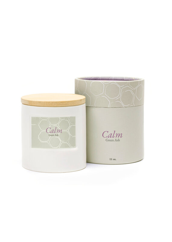 Green Ash Decor Calm-Lemon & Lavender-Crackling Wood Wick