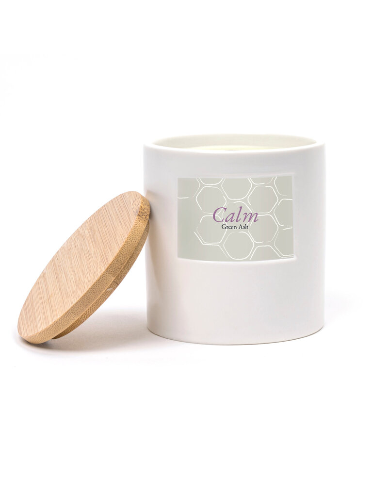 Green Ash Decor Calm-Lemon & Lavender-Crackling Wood Wick