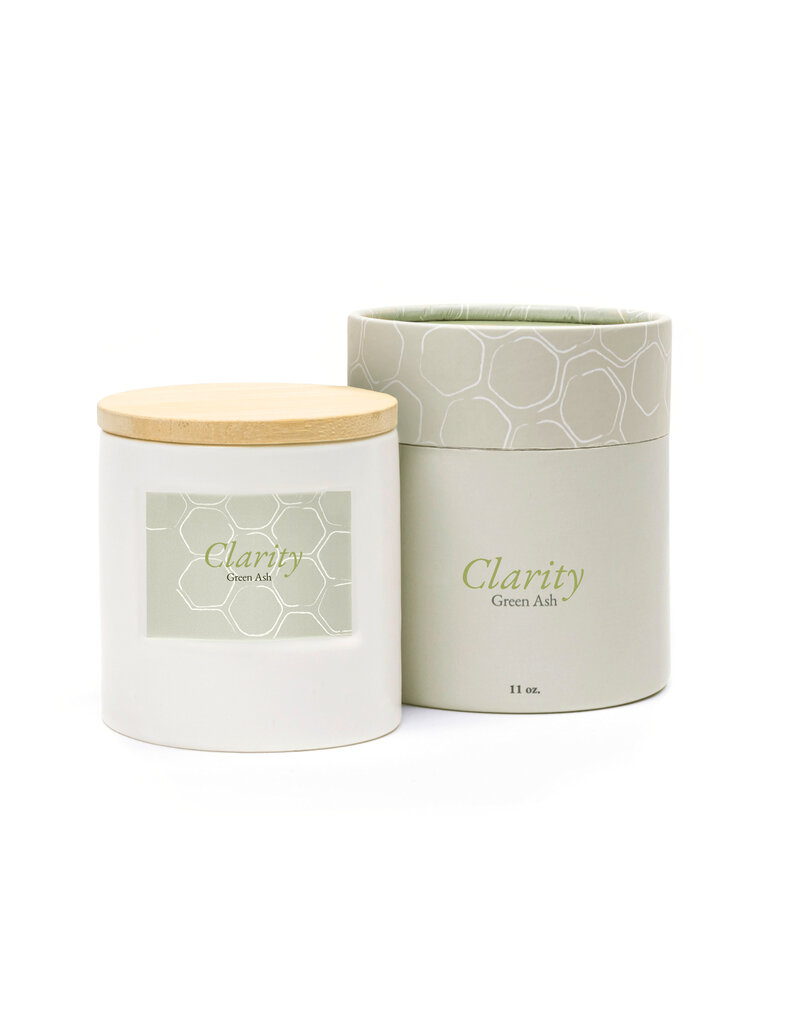 Green Ash Decor Clarity-Crackling-Patchouli, Bergamot, Cedarwood-Wood Wick