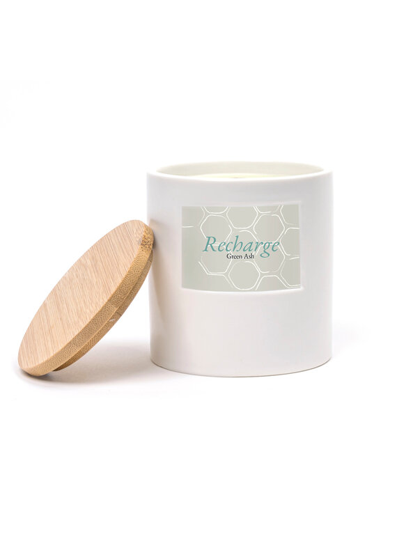 Green Ash Decor Recharge-Lemongrass, Eucalyptus, Lavender-Crackling Wood Wick