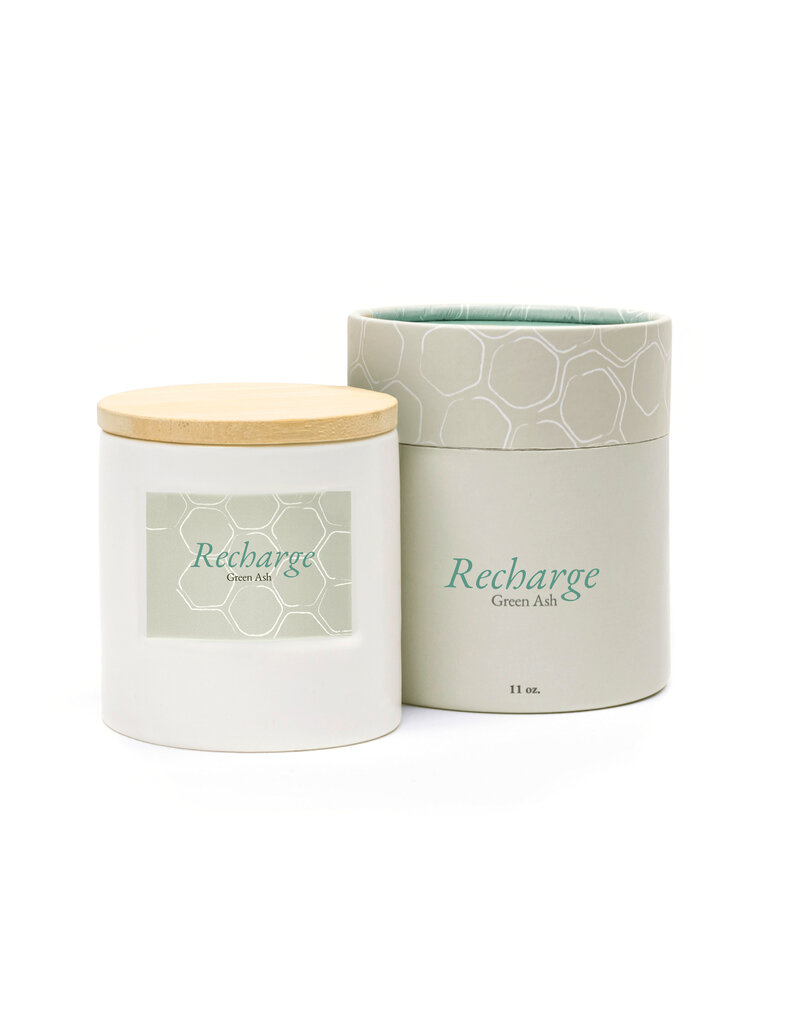 Green Ash Decor Recharge-Lemongrass, Eucalyptus, Lavender-Crackling Wood Wick