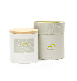 Green Ash Decor Uplift-Orange & Peppermint-Crackling Wood Wick