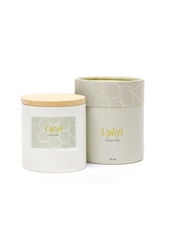 Green Ash Decor Uplift-Orange & Peppermint-Crackling Wood Wick