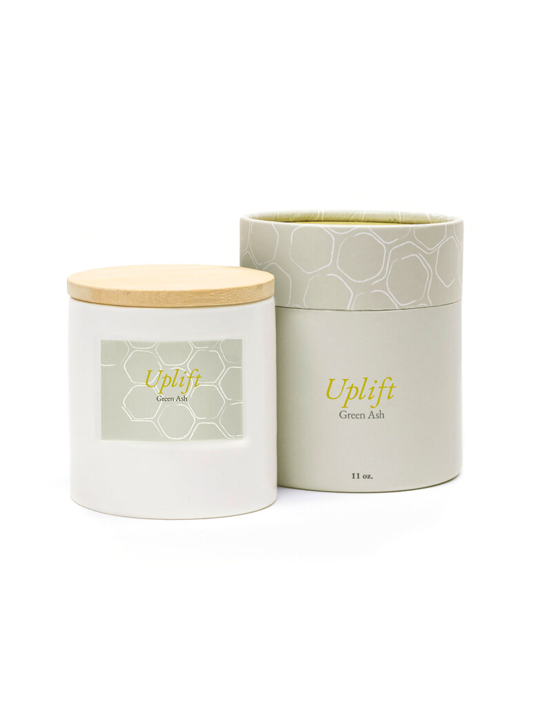 Green Ash Decor Uplift-Orange & Peppermint-Crackling Wood Wick